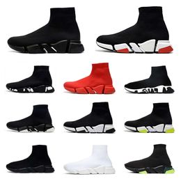 Designers Speeds 2.0 V2 Casual Shoes Platform Sneaker Men Women Black White Blue Light Ruby Graffiti Luxury Tripler S Paris Socks Boots Brand Trainers Sneakers S14