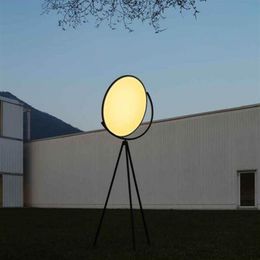 Creative Floor Lamps Moon Mirror LED Nordic Acrylic Standing Lamp for Living Room Lighting192J