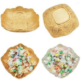 Plates Table For Serving Dishes Kitchen Dinnerware Luxury Alloy Peacock Snack Candy Cake Fruit Trays Storage Tableware