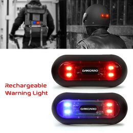 Outdoor Eyewear Motorcycle Warning Light Helmet LED Smart Night Cycling Safety Signal Universal Bicycle Taillight Accessrioes 231214