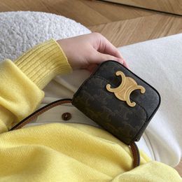 lady Shoulder Bags Ce Triumphal Arch Waist Bag New Product Waist Bag Mouth Red Bag Spring and summer new leather Cute Mini triumphal red earphone bag at the d