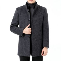 Men's Wool Blends High-end Double-sided Cashmere Coat Men's Mid Long s Mens Winter Jacket Thick Woolen Men Clothing Fall Trend FCY4538 231213