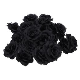 Pcs Black Rose Artificial Silk Flower Party Wedding House Office Garden Decor DIY Decorative Flowers & Wreaths3325