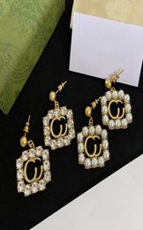Designer Letter Earring Stud For Women Fashion Earrings Diamonds Gold Earrings Luxury Jewellery Mens Hoop Earring Studs 2208041D7931244