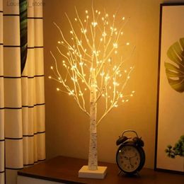 Night Lights USB 144 LEDs Birch Tree Lights Glowing Branch Light Night LED Lamps Suitable for Home Bedroom Wedding Party Christmas Decoration YQ231214