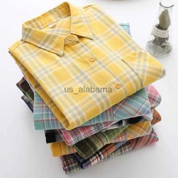 Women's Blouses Shirts Elegant Design Style Plaid Shirt Women 2023 New Spring Autumn Casual Womens Blouses and Tops Ladies Loose Long Sleeve Blouse YQ231214