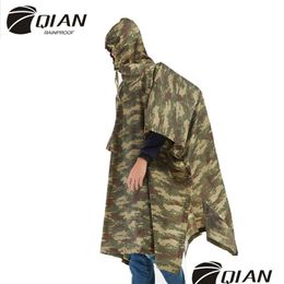 Raincoats Qian Impermeable Women/Men Jungle Rain Poncho Backpack Camouflage Coat Cycling Climbing Hiking Travel Er 210925 Drop Deliv Dhsgl