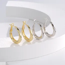 Hoop Earrings Fashion Twist Curve Copper Alloy Jewelry For Women Designer Accessories