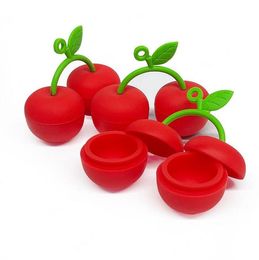 clephan 10ml Jar Cherry Shape Silicone Smoking Wax Containers Reusable Box Silicon Container Dab Tool Storage Holder Bottles