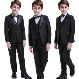 Men's Suits LOLANTA 5Pcs Black Toddler Boys Wedding Formal Children Suit Tuxedo Dress Party Ring Bearer 3-12 Years Kids Gentlemen