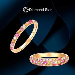 Wedding Rings 2024 Design Colour Gemstone 9K Gold Sapphire Ruby For Girlfriend Gift Anniversary Festival 5A Lab Gmes 231212