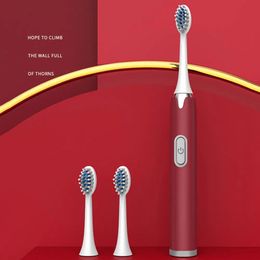 Toothbrush Sonic electric adult toothbrush automatic toothbrush with fluffy and waterproof bristles equipped with replaceable brush head kit 231214