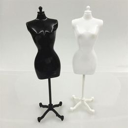 hairdressing head Jewellery Packaging 4Pcs 2 Black 2 White Female Mannequin For Doll Monster Bjd Clothes Diy Display Birthday Gift316o