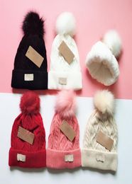 6 Colours Winter Women Knitted Caps With Inner Fine Hair Warm And Soft Beanies Brand Crochet Hats 140g Tag7927104