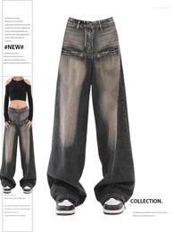Women's Jeans Oversize Vintage Y2k 90s Denim Trousers Emo 2000s Harajuku Aesthetic High Waist Cowboy Pants Trashy Clothes 2023