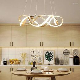 Chandeliers 2023 Northern Europe LED Round Pendent Lamplight For Living Bedroom Modern Large Chandelier Lighting Fixtures AC85-260V Gold