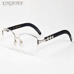 popular lunette sunglasses for women retro half frame bamboo wood sunglasses full frame silver gold mental alloy frame Grey black 277l