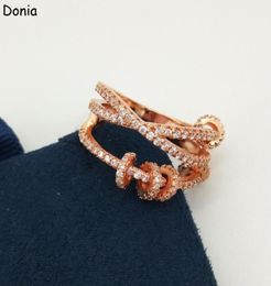 Donia jewelry luxury ring exaggerated European and American fashion activity circle titanium microinlaid zircon creative designer19486343