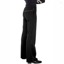 Stage Wear National Standard Men's Satin Waistband With Elastic Buttocks And Decorative Latin Dance Pants