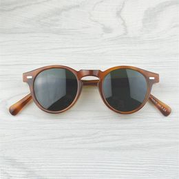 Whole-Gregory Peck men women Sunglasses Vintage Polarized ov5186 retro Sun glasses ov 5186 With Full package2368
