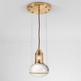 Post-modern Crystal Pendant Lights Led Hanglamp Ball Hanging Lamp for Living Room Kitchen Home Light Fixtures Luminaire Decor LLFA281C