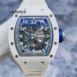 Watches for Men Watch Pilot Wrist Rm030 White Ceramic Material Blue Grey Colour