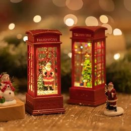 Decorative Objects Figurines Music Box Christmas Lights Lantern Decorations Store Scene Layout Ornaments Props Creative Christmas Eve Light Gifts 231214