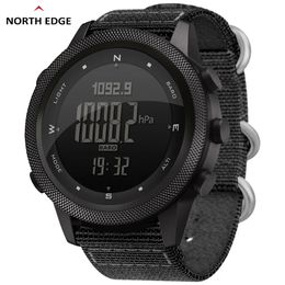 Wristwatches NORTH EDGE Men Digital Watch Military Army Sports Watches Waterproof 50M Altimeter Barometer Compass World Time Wristwatch Mens 231214