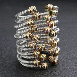 Bangle Jewelry Fashion Luxury Bracelet Stainless Steel Interweaving AAACZ Cool Stuff India Jewellery SZ QCH 004 231213