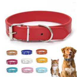 Dog Collars Collar Fashionable Solid Leather Metal Buckle Suitable For Small And Medium-sized Accessories Pet