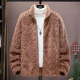 Men's Jackets Fashion Stand Collar Loose Solid Colour Casual Clothing 2023 Winter Oversized Allmatch Tops Korean Warm Coats 231214