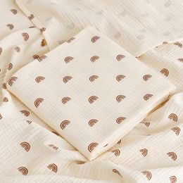 Blankets Digital Print Bamboo Cotton Muslin Swaddle High Quality 100 100cm Born Baby Bath Towel Wrap Stroller Cover