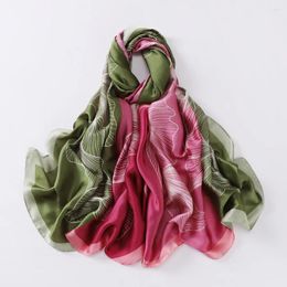 Scarves 2023 Silk Scarf Color Matching Satin Chiffon Printed Summer Women's Fashion Style Versatile Long