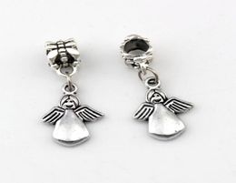 100pcslot Dangle Antique silver Cute Angel Alloy Charm Beads For Jewellery Making Bracelet Necklace Findings 122x30mm5338604