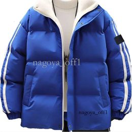 Stone Monclair Jacket Coat Fashion Cotton-padded Coat Men's New Simple Japanese Fresh Three Stripes Thick Hooded Cotton-padded Jacket Lovers 71