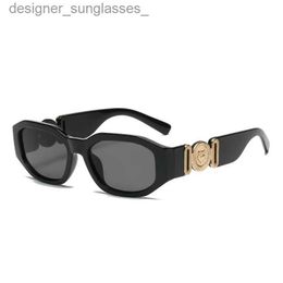 Sunglasses Unique Irregular Black Sunglasses Designer Shades For Women Summer Travelling Rectangle Fashion Plastic Frame Sun GlassesL231214