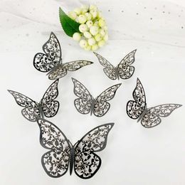 12/24pcs 3D Colourful Butterflies Wall Sticker Newest DIY Butterfly Home Decor Wedding Party Room Decoration Wall Decals Fridge