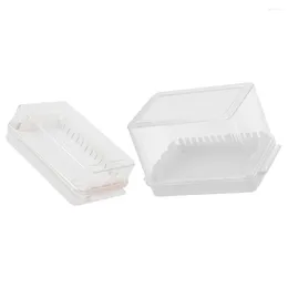 Plates 2 Pcs Butter Storage Holders Kitchen Box Fridge Organiser Cheeses Keeper Container Pp Case