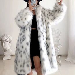 Women's Fur Faux Fur Wepbel Faux Fur Coats Lapel Big Trench Luxury Fake Fur Coat Women Fashion Fur No Belt Fur Full Sleeve Winter Thick Fur Jackets 231213