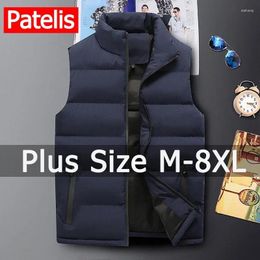 Men's Vests Men Vest Jacket 8XL Plus Size Autumn Warm Sleeveless Jackets Male Winter Casual Coat Veste Homme 40-135kg