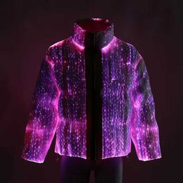 2023European and American designer lights full of stars Sanskrit letters long-sleeved down jacket stand-up collar coat for men and women lovers jacket