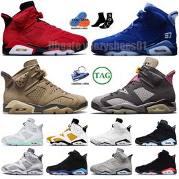 Men Sneakers Size 13 Jumpman 6 Basketball Shoes Toro 6s Reverse Oreo Red Gore-Tex Brown Kelp Aqua UNC Cactus Jack Men Women Travis OG Trainers