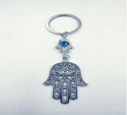 Fashion Jewellery Angel Wings Evil Eye Hamsa Fatima hand Charm DIY KeychainSilver Tone Key Chain Keyring Fashion Pendant Jewellery 1292959