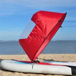 42 Kayak Boat Wind Paddle Sailing Kit Popup Board Sail Rowing Downwind Boat Windpaddle with Clear Window Kayak Accessories213l