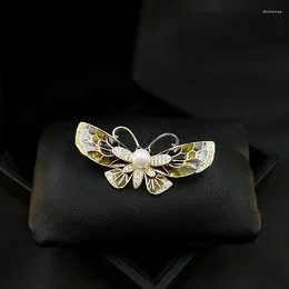 Brooches 600 Exquisite High-End Enamel Butterfly Brooch Dress Corsage Accessory Retro Minority Design Sense Insect Pin For Women Jewellery