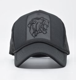 DSQBOSSD2 Tiger head cap hiphop black leopard print curved baseball cap ladies mesh buckle hat men039s Casquette trucker hat6837221