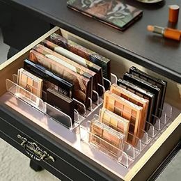 Storage Boxes 7 Cells Eyeshadow Palette Organizer Acrylic Desktop Makeup Compartment Holder Women Eyepowder Accessories