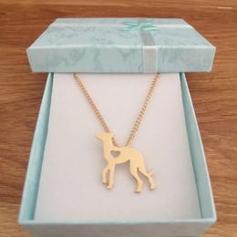 Pendant Necklaces G.SKY Modeschmuck Whipp Dog Necklace Greyhoun Lovely Pets Jewellery Golden Colours Plated