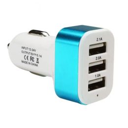 Universal Triple USB Car Charger Adapter USB Socket 3 Port Car charger for Phone ZZ