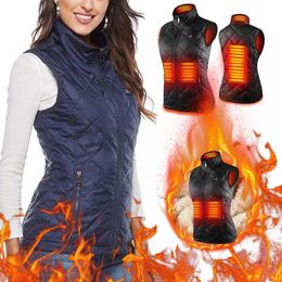 Women's Vests Women Heating Vest Autumn and Winter Cotton Vest USB Infrared Electric Heating suit Women Flexible Thermal Winter Warm Jacket 231213